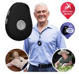 Mature male wearing personal alarm centre with smaller images around him